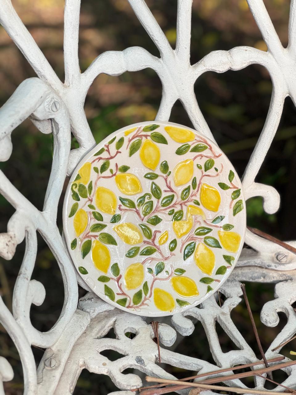 Lemon Pattern Ceramic Plate