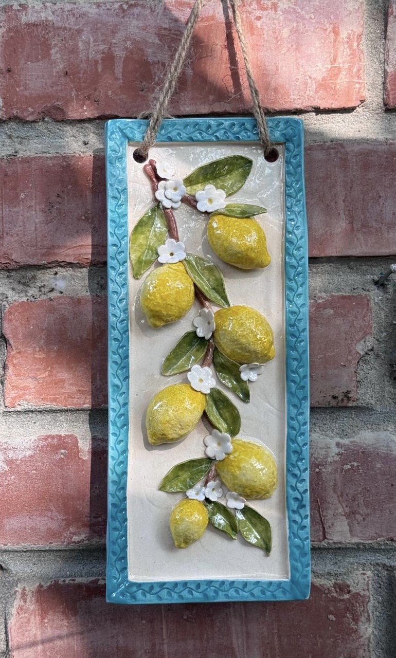 Lemon Garden Ceramic Wall Hanging